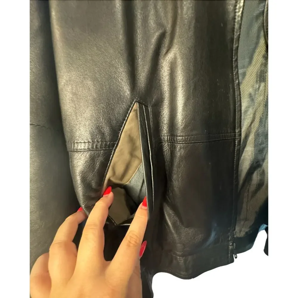 Vintage 100% Leather Coat Mr Michaels San Luis Obispo‎ Bomber Jacket